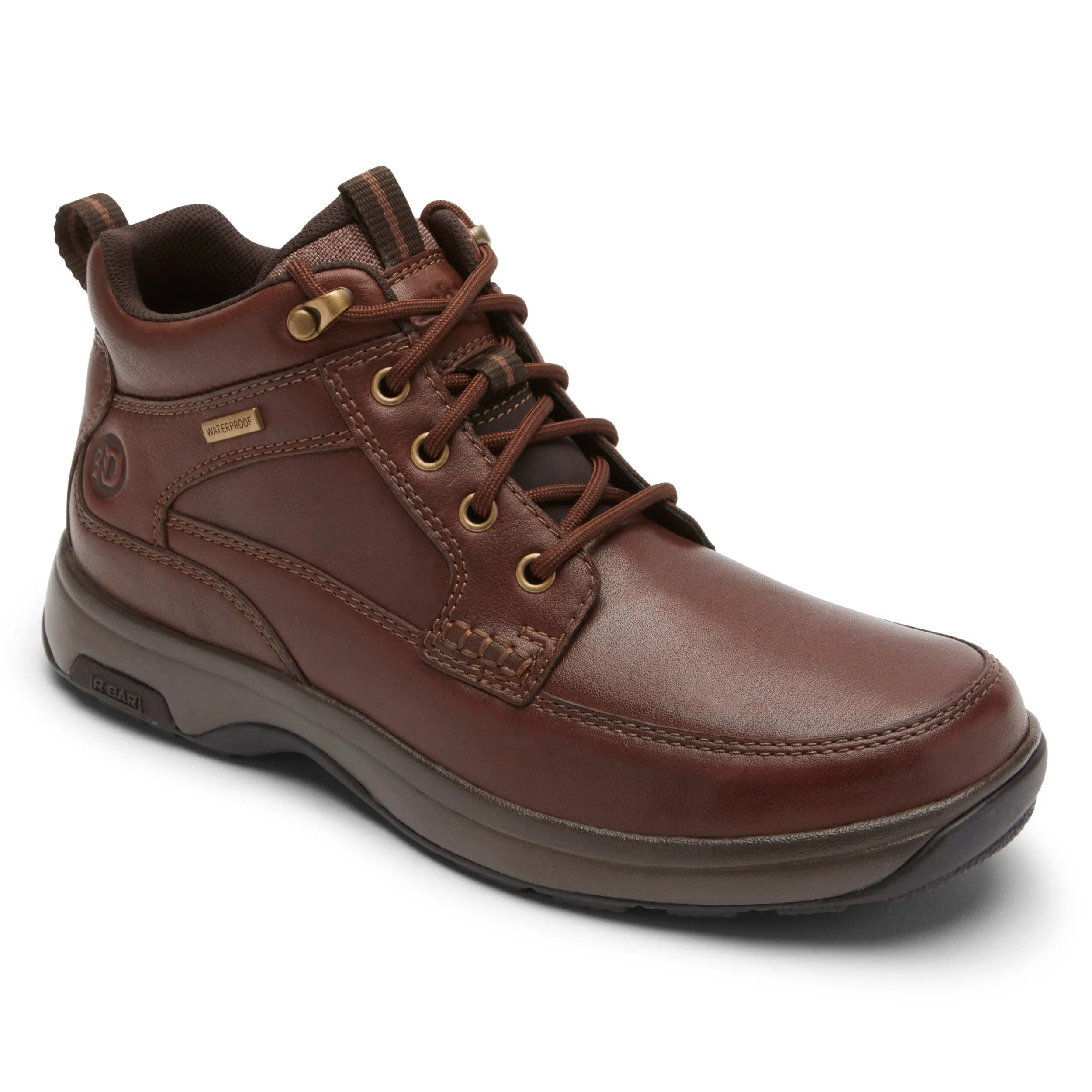 8000 Mid Boot Waterproof 6E Width in Dark Brown Leather