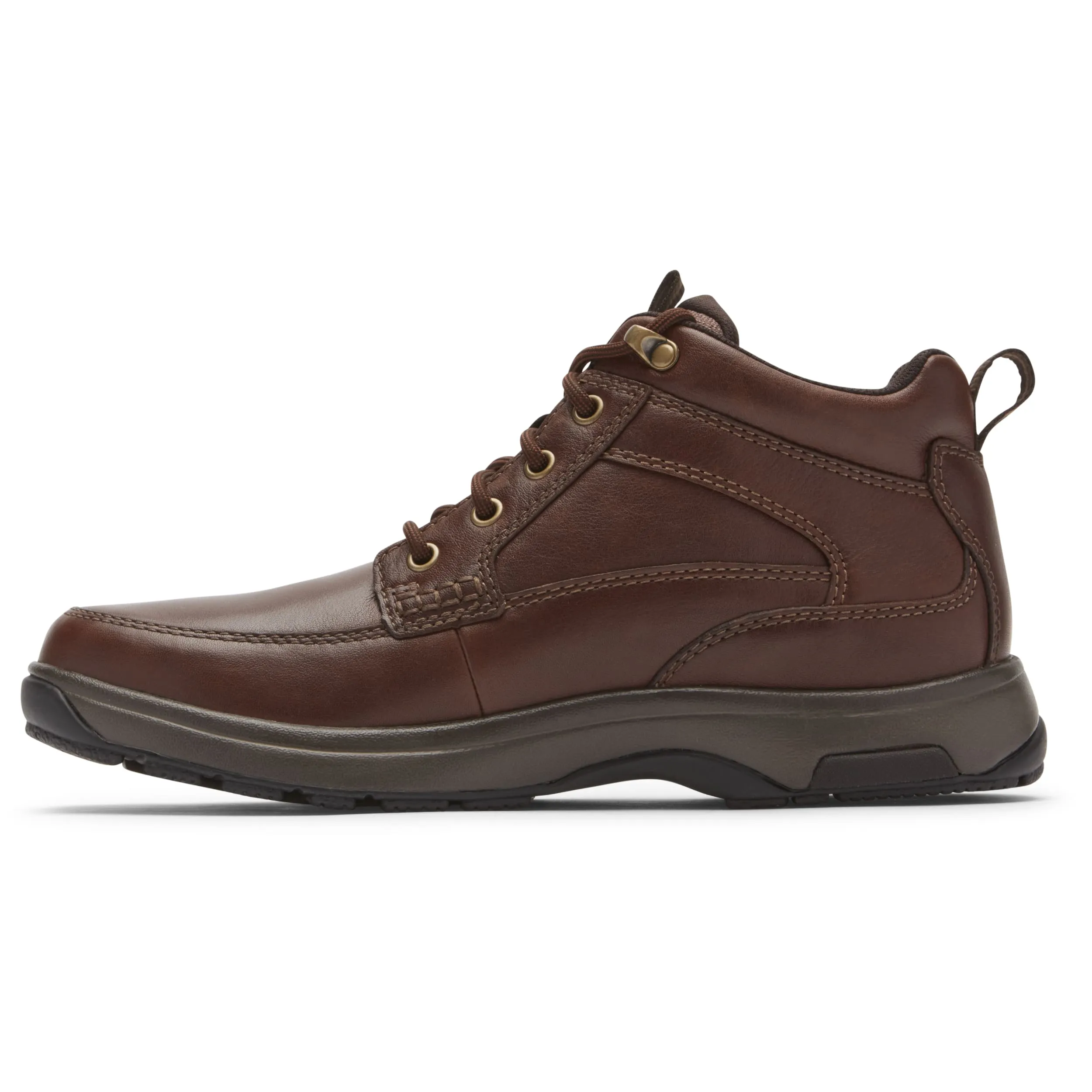 8000 Mid Boot Waterproof 6E Width in Dark Brown Leather