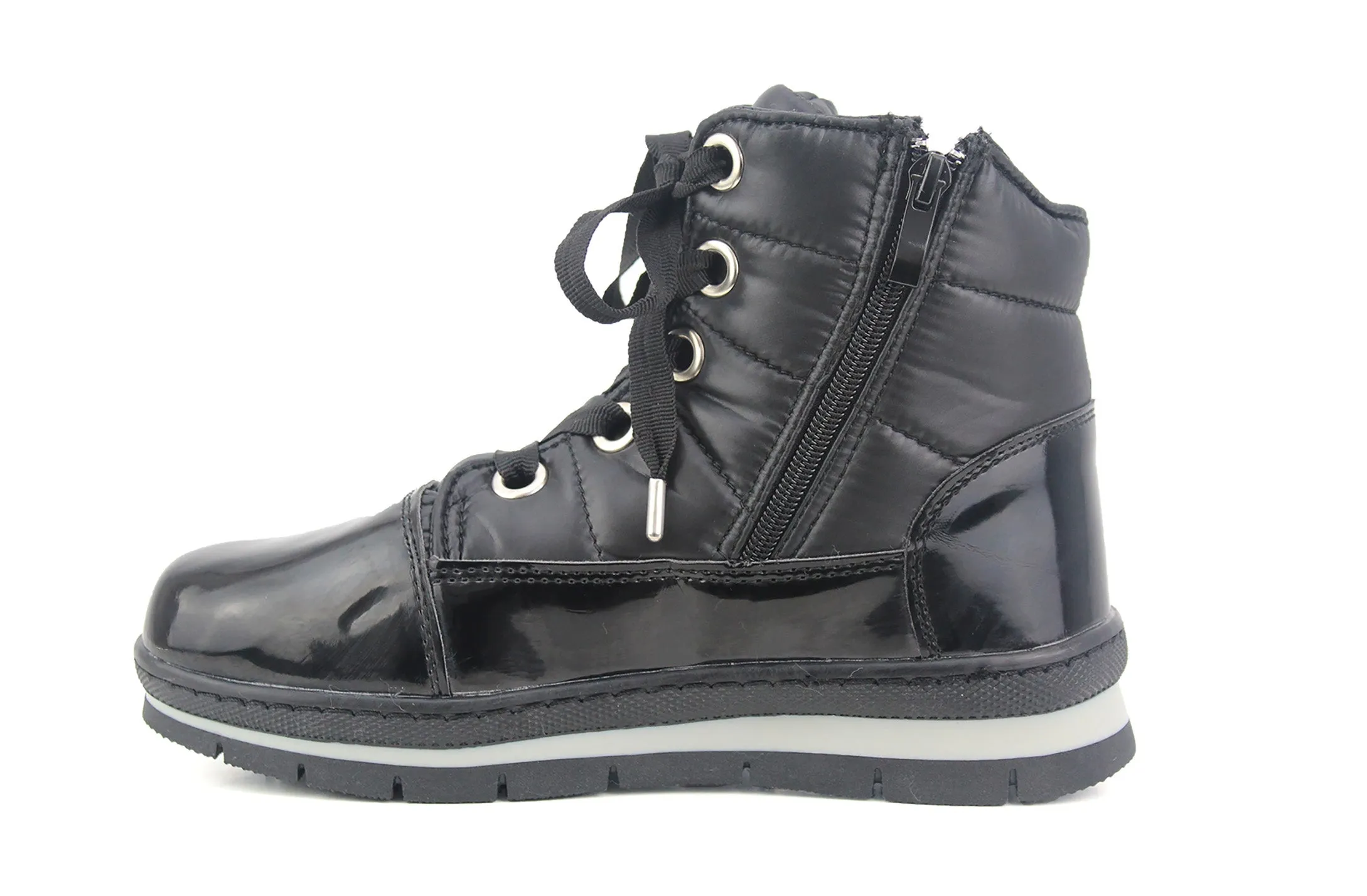 B0407 Womens Thermal Faux Fur Thick Ankle Snow Boots in Black