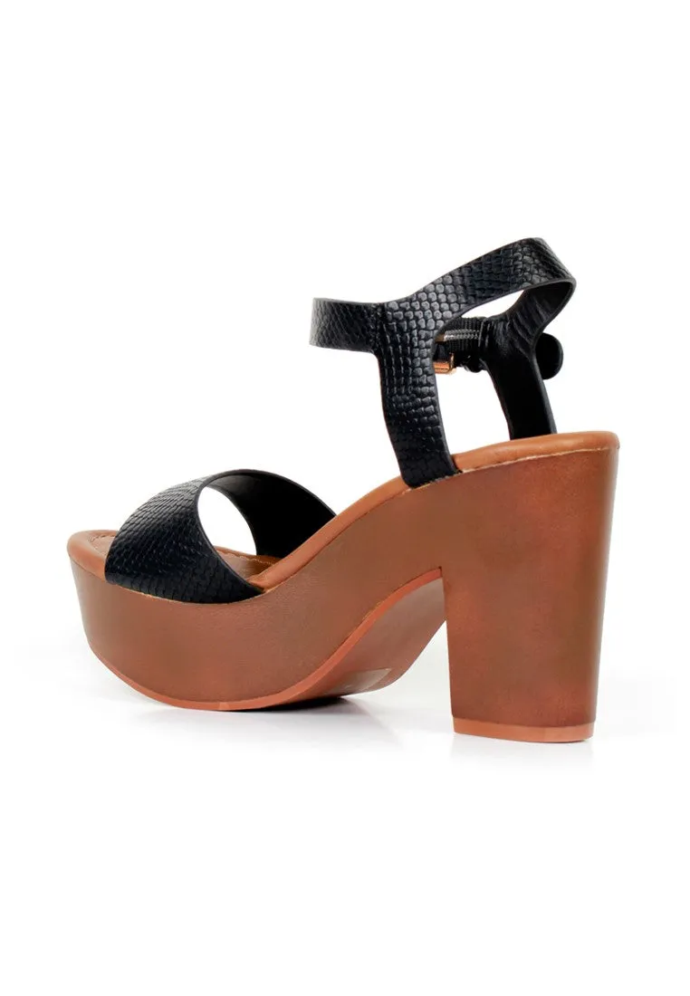Black Strap Heels