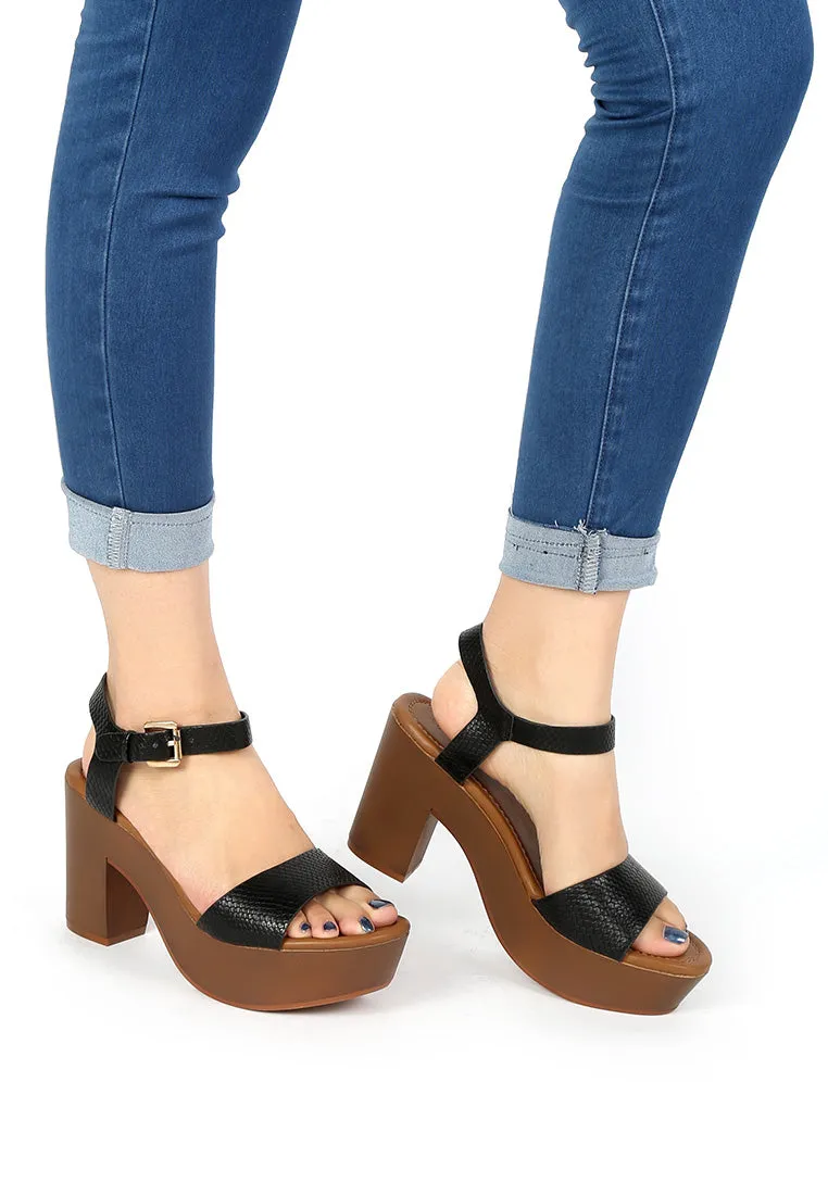 Black Strap Heels