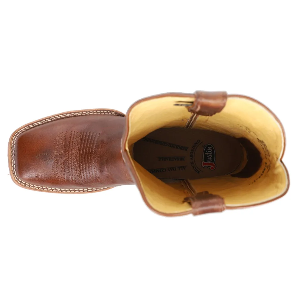 Carsen Embroidered Square Toe Pull On Cowboy Boots