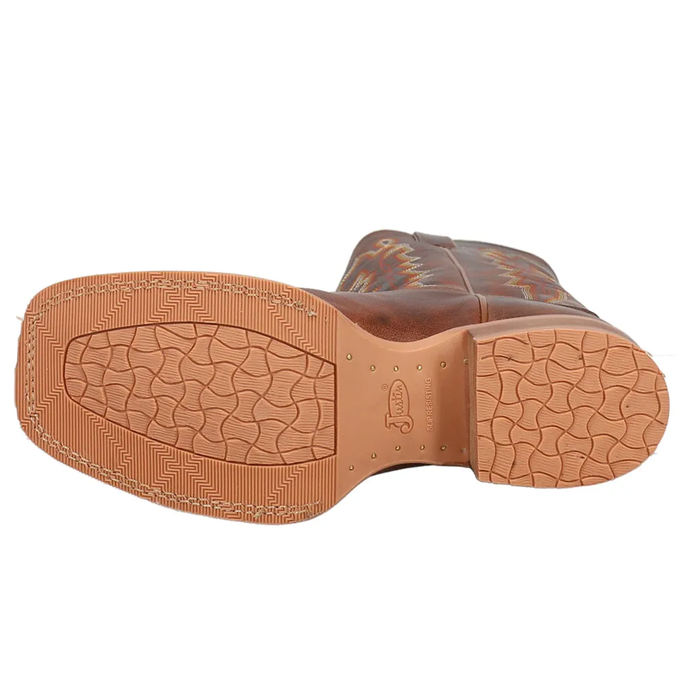 Carsen Embroidered Square Toe Pull On Cowboy Boots
