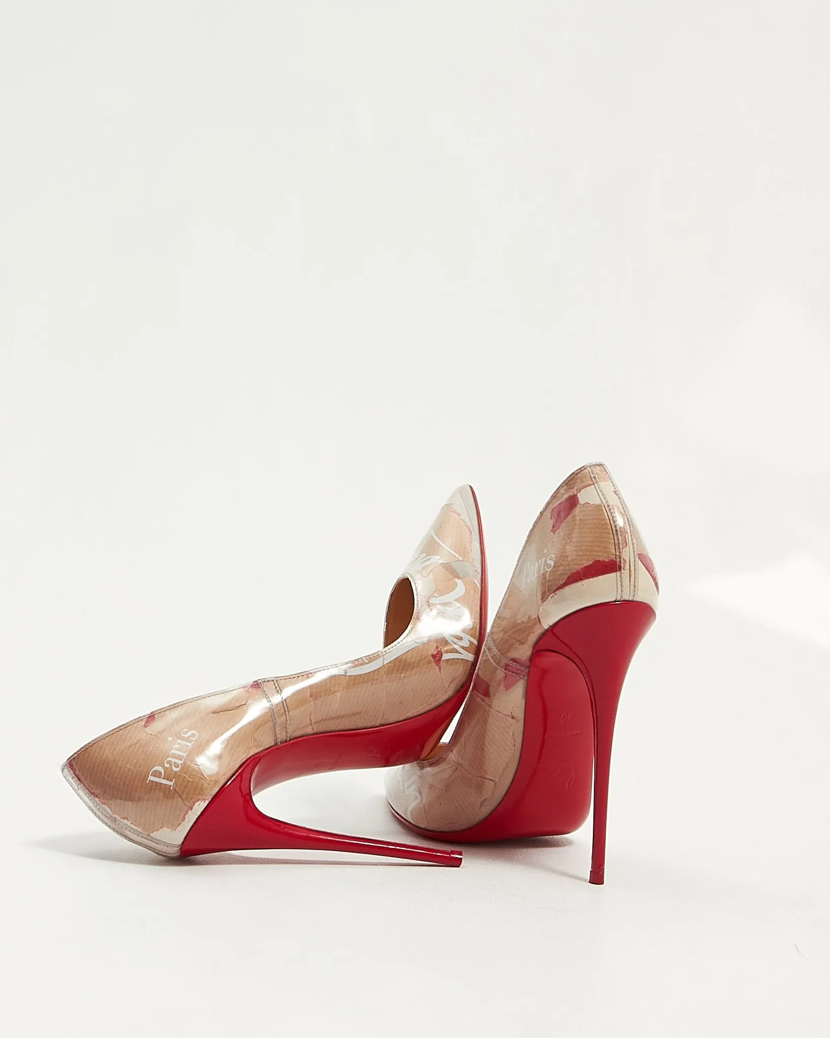 Christian Louboutin Beige Kraft PVC So Kate 120mm Heels - 40