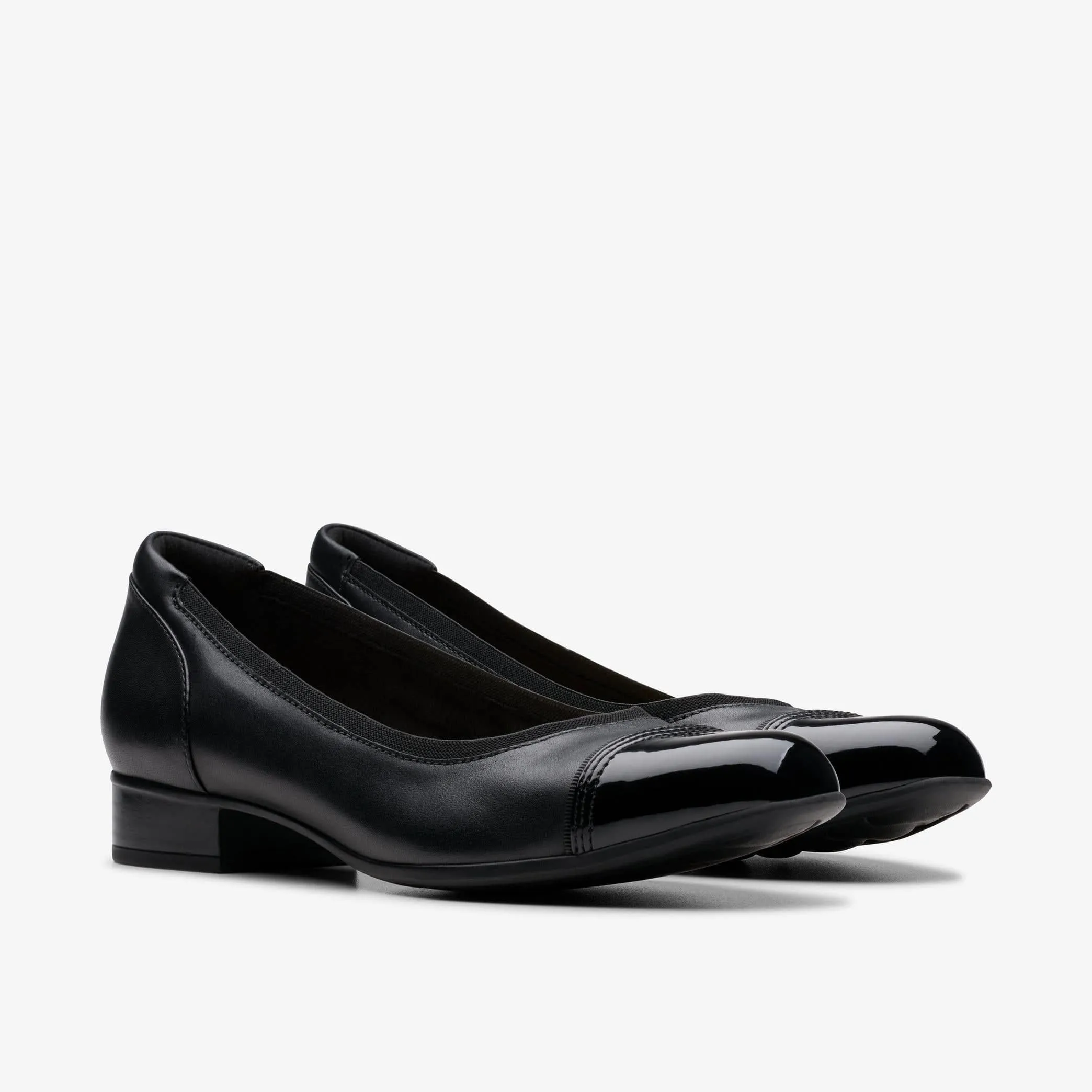 Clarks Women's Krystine May Flats- Black Leather