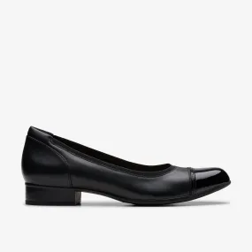 Clarks Women's Krystine May Flats- Black Leather