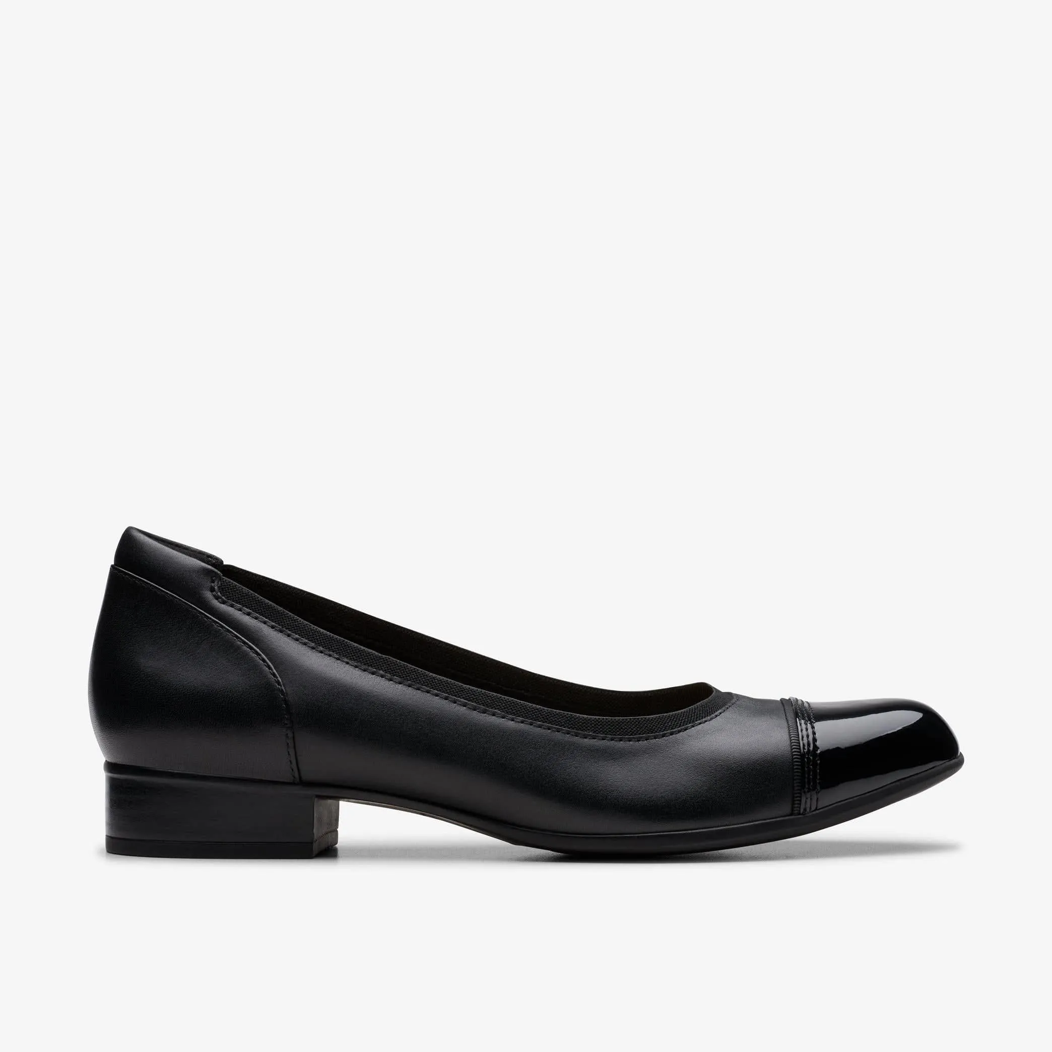 Clarks Women's Krystine May Flats- Black Leather