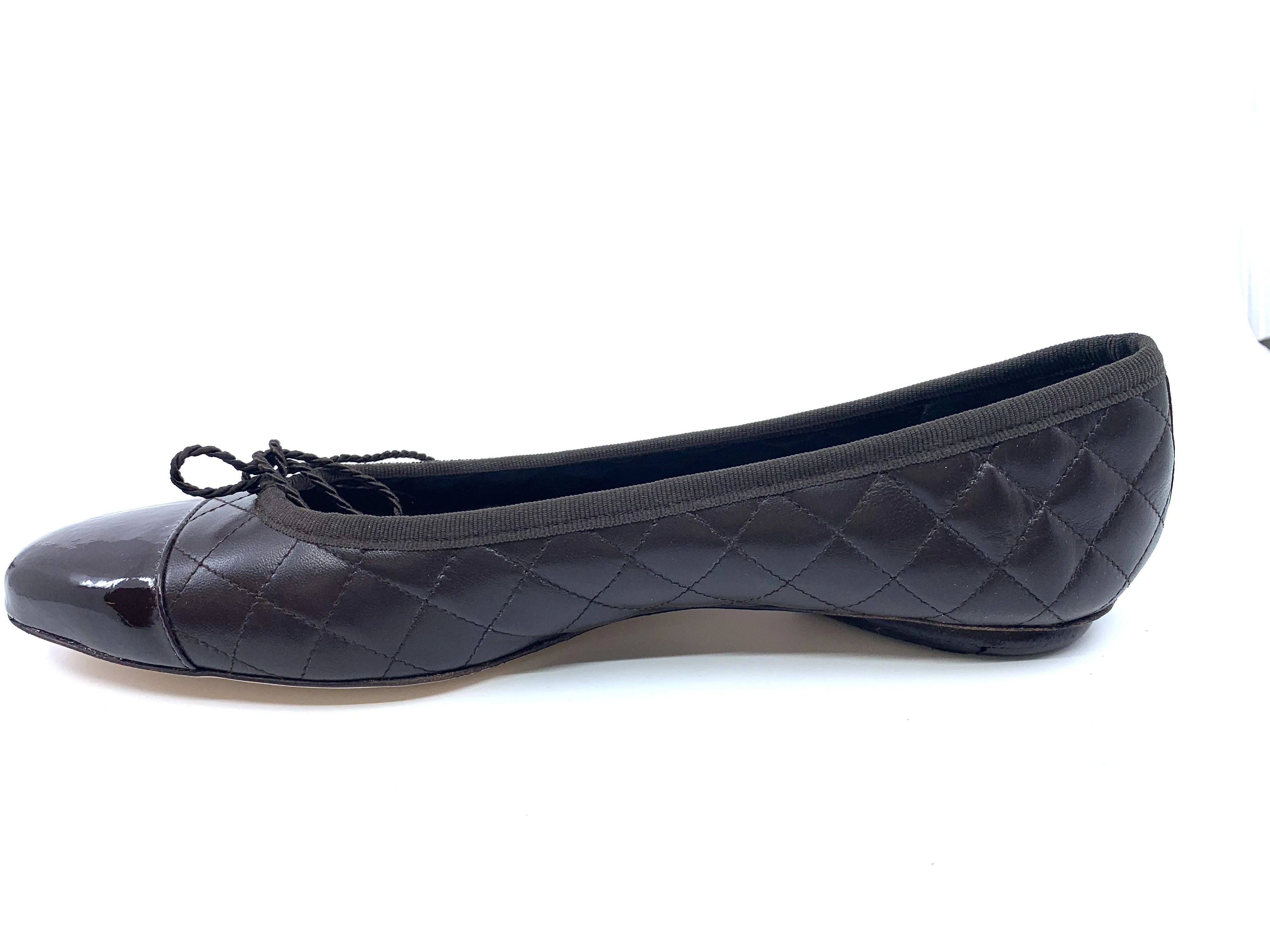 Cozy Brown Patent Paul Mayer Flat I-1-109698