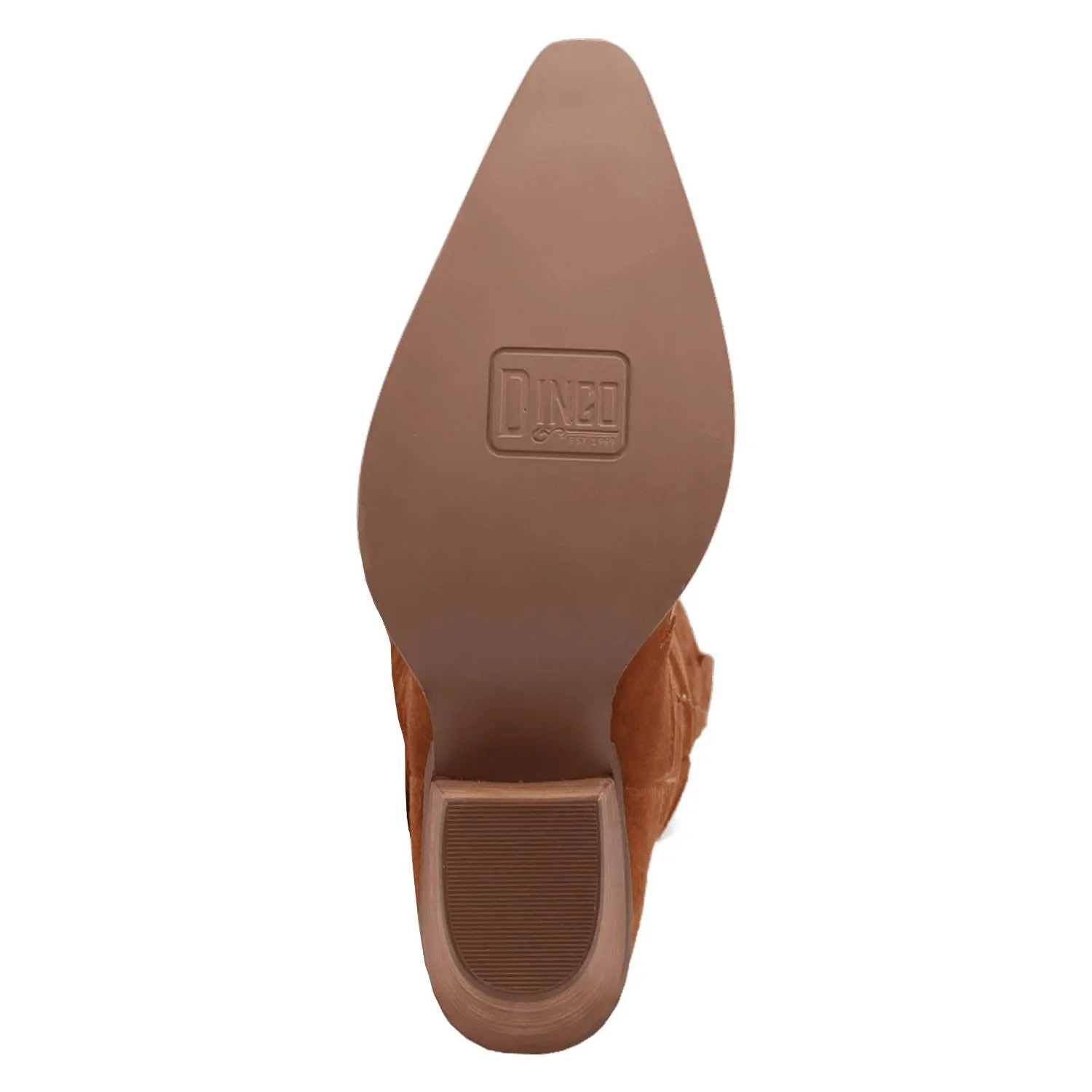 Dingo Womens Super Star Camel Suede Cowboy Boots