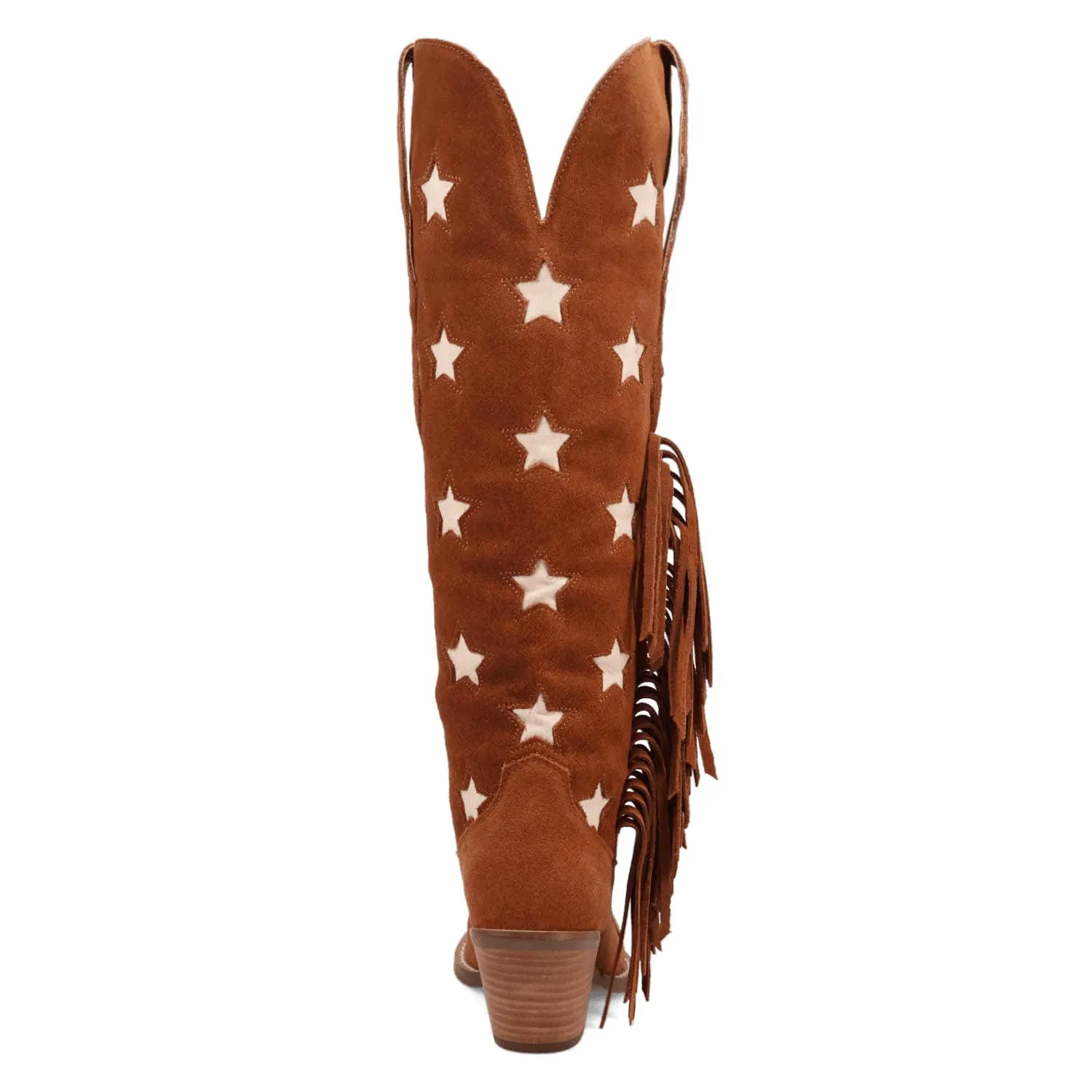 Dingo Womens Super Star Camel Suede Cowboy Boots