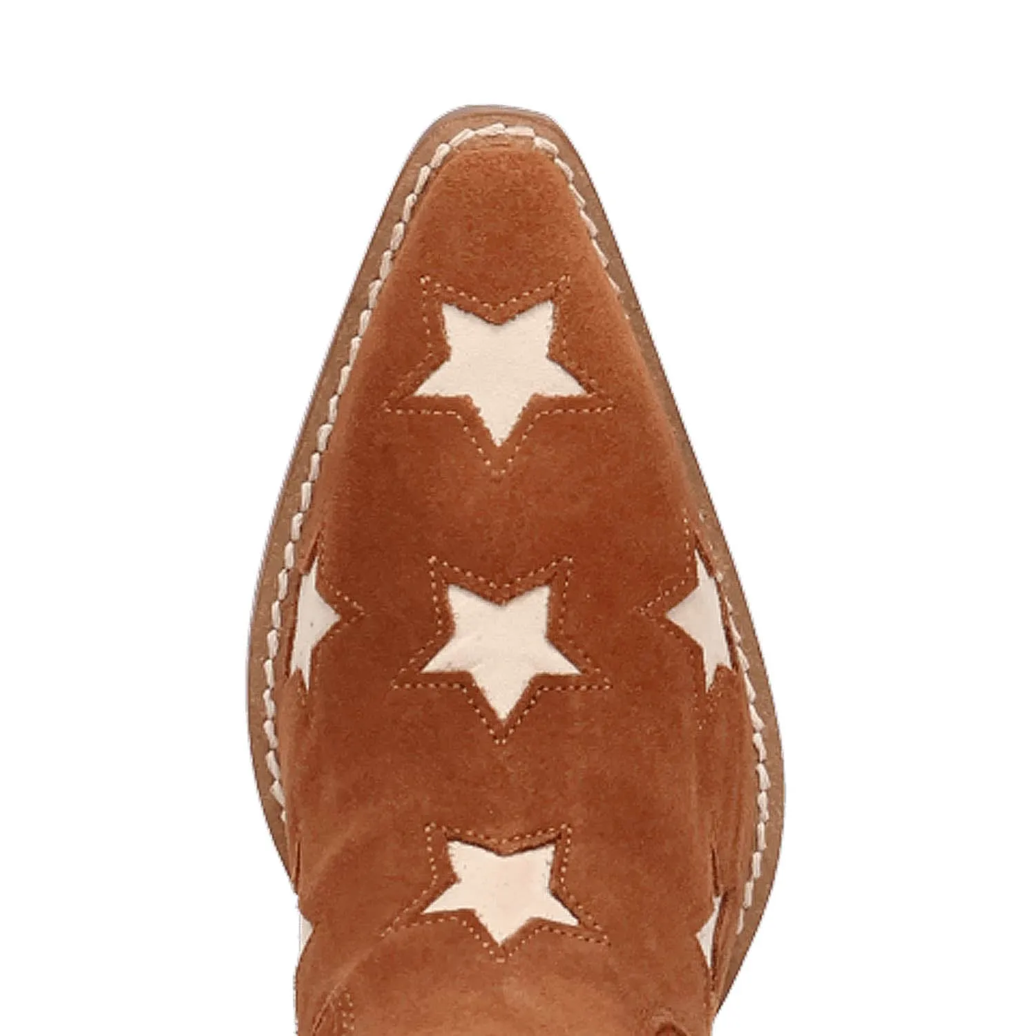 Dingo Womens Super Star Camel Suede Cowboy Boots