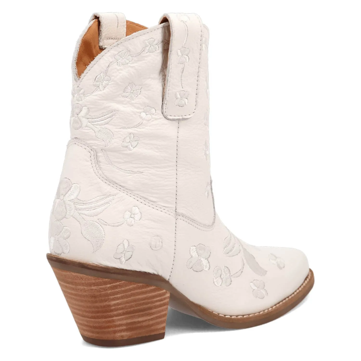 Dingo Womens Sweetheartie White Leather Cowboy Boots
