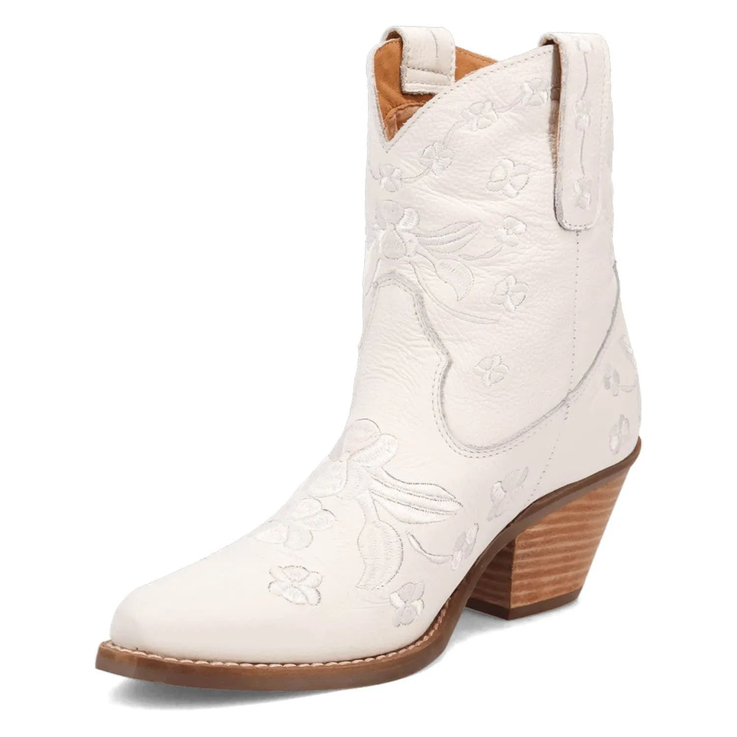 Dingo Womens Sweetheartie White Leather Cowboy Boots