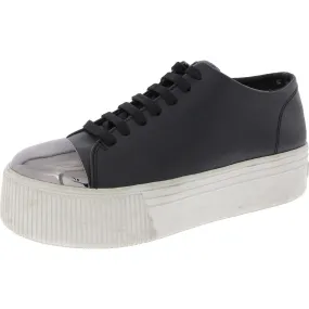 DKNY Womens Virgo Leather Lifestyle Casual And Fashion Sneakers