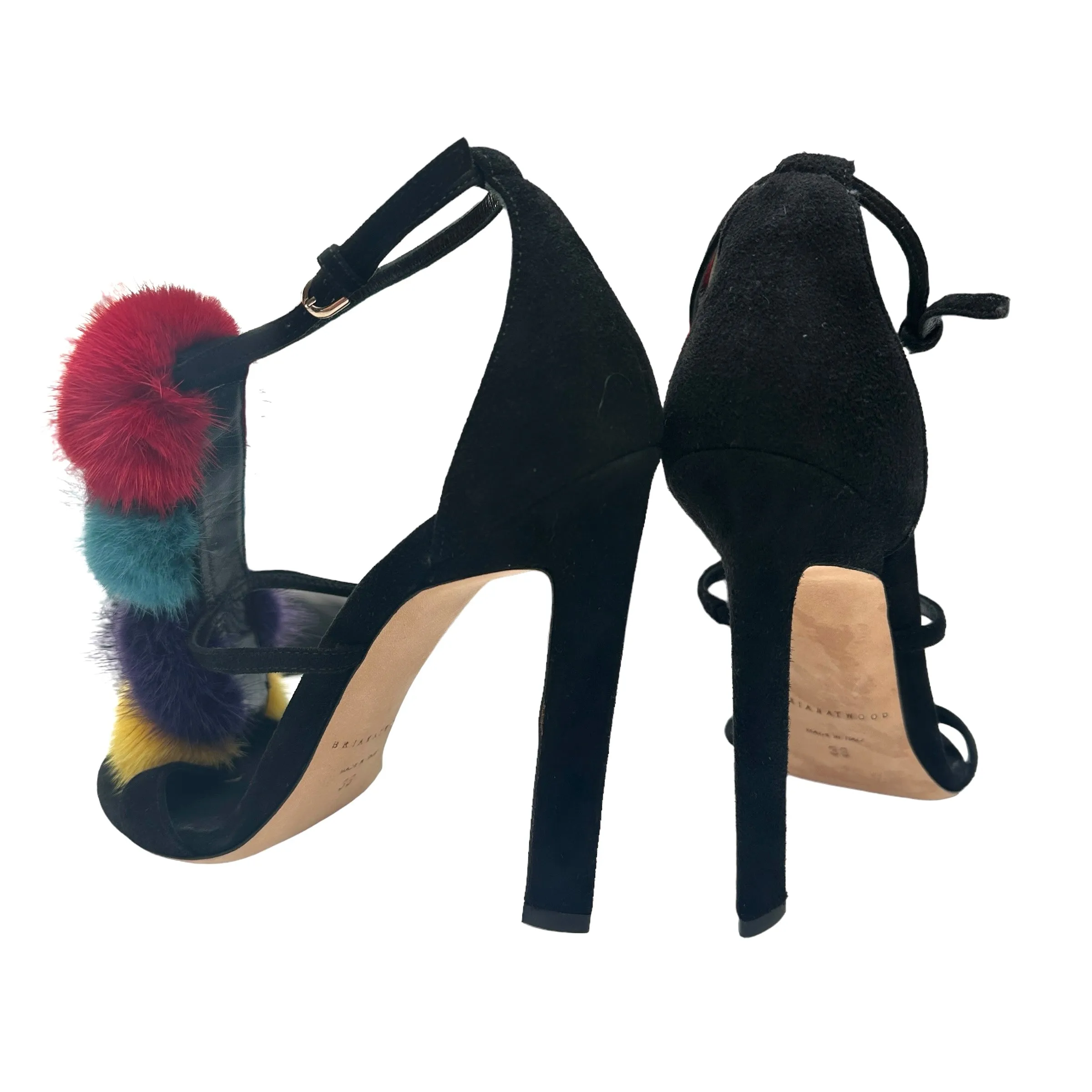 Fur Embellished Heels - 8
