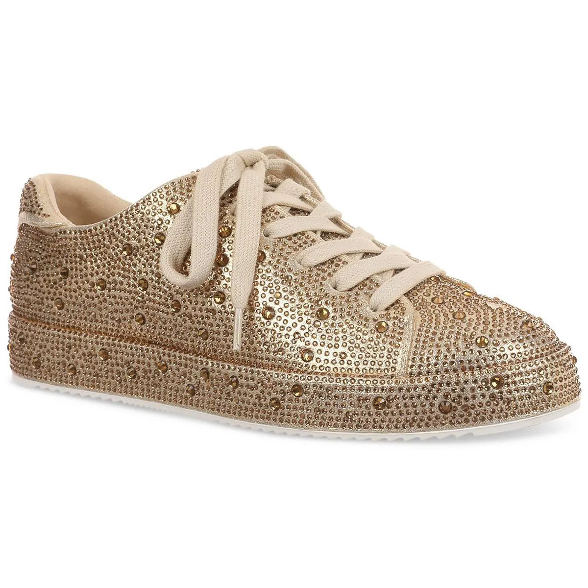 INC Womens Lola Faux Leather Embellished Casual And Fashion Sneakers
