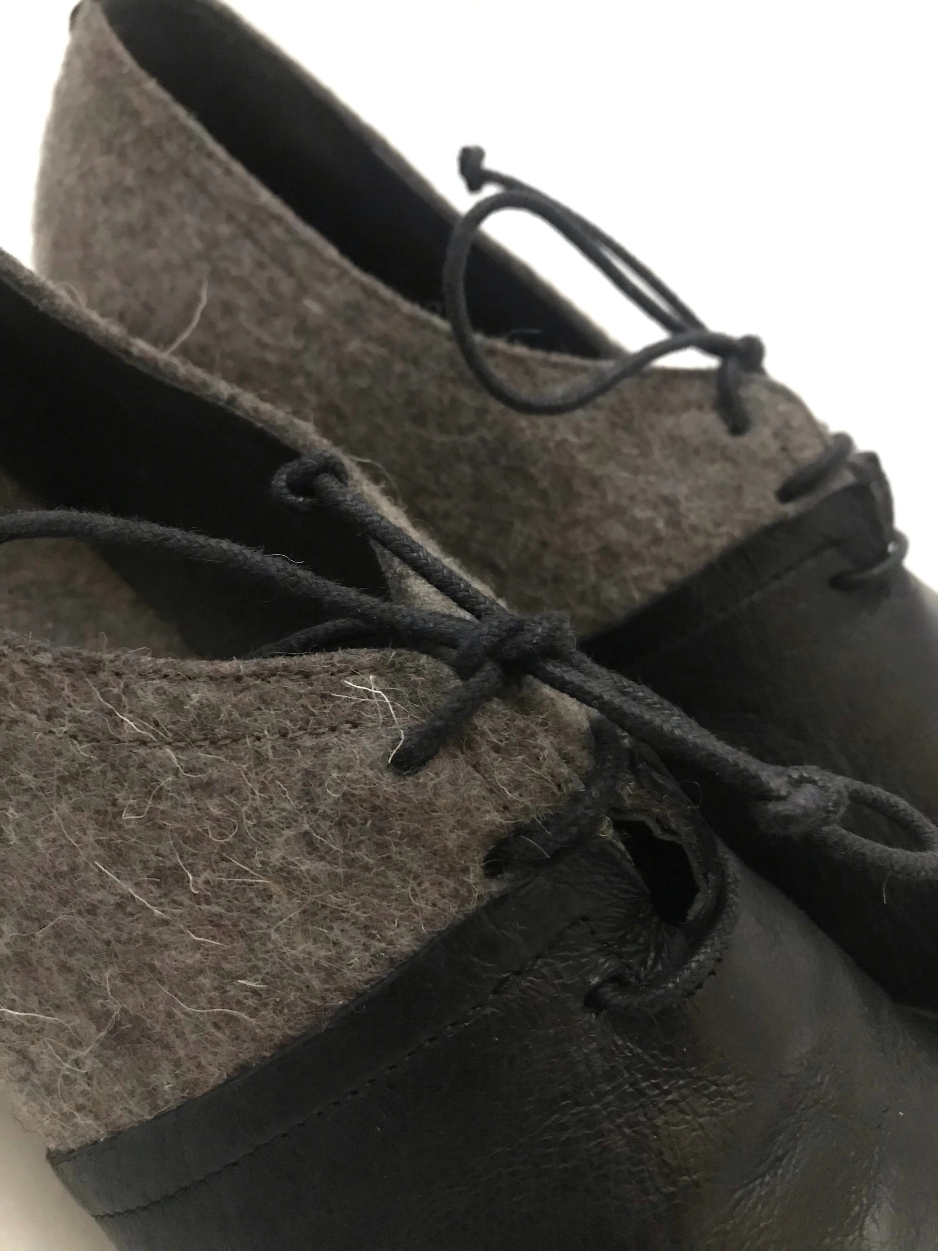 Leather and Wool Heels