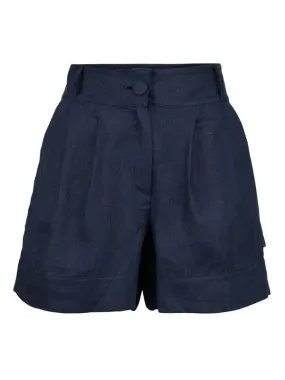 Maren Linen Shorts - Navy