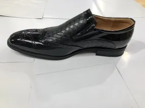 Masimo Black Slip On faux patent leather  (available up to size 15) 2243