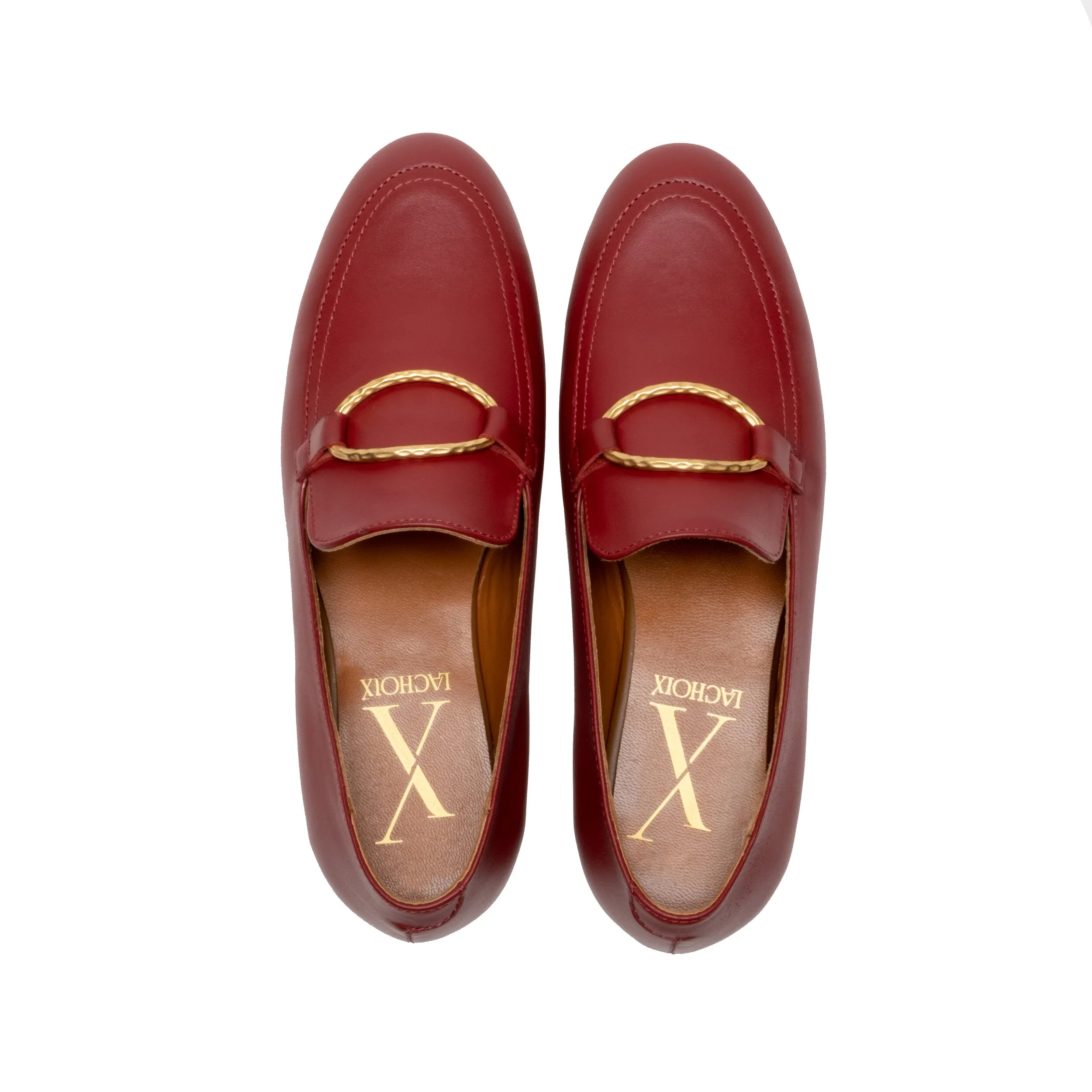 Red Wine Tomboy Chic Loafers