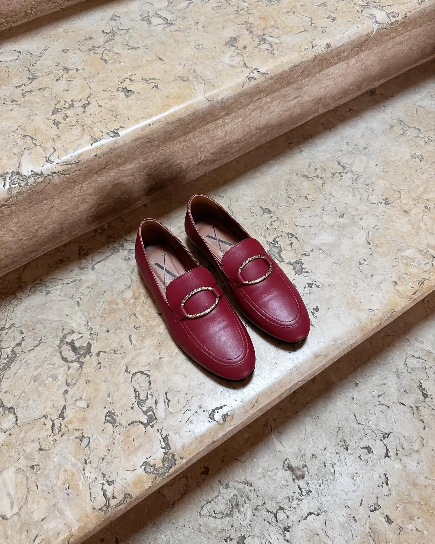 Red Wine Tomboy Chic Loafers
