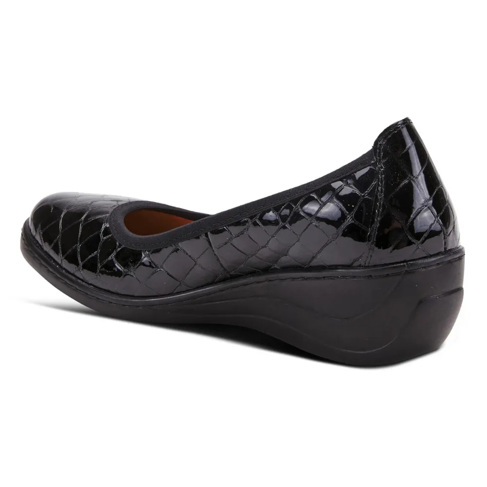 Spring Step Kartii Black Croco Leather Shoe (Women's)