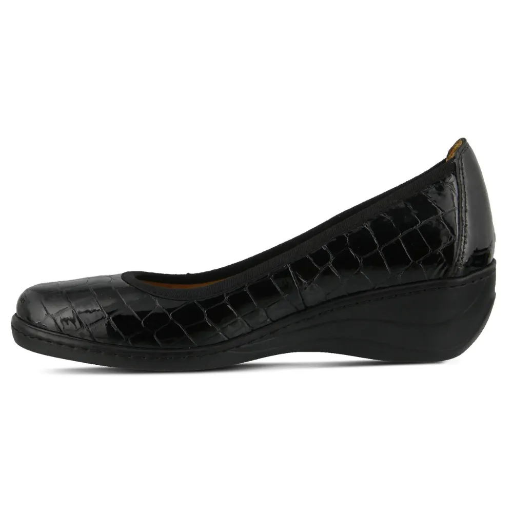 Spring Step Kartii Black Croco Leather Shoe (Women's)