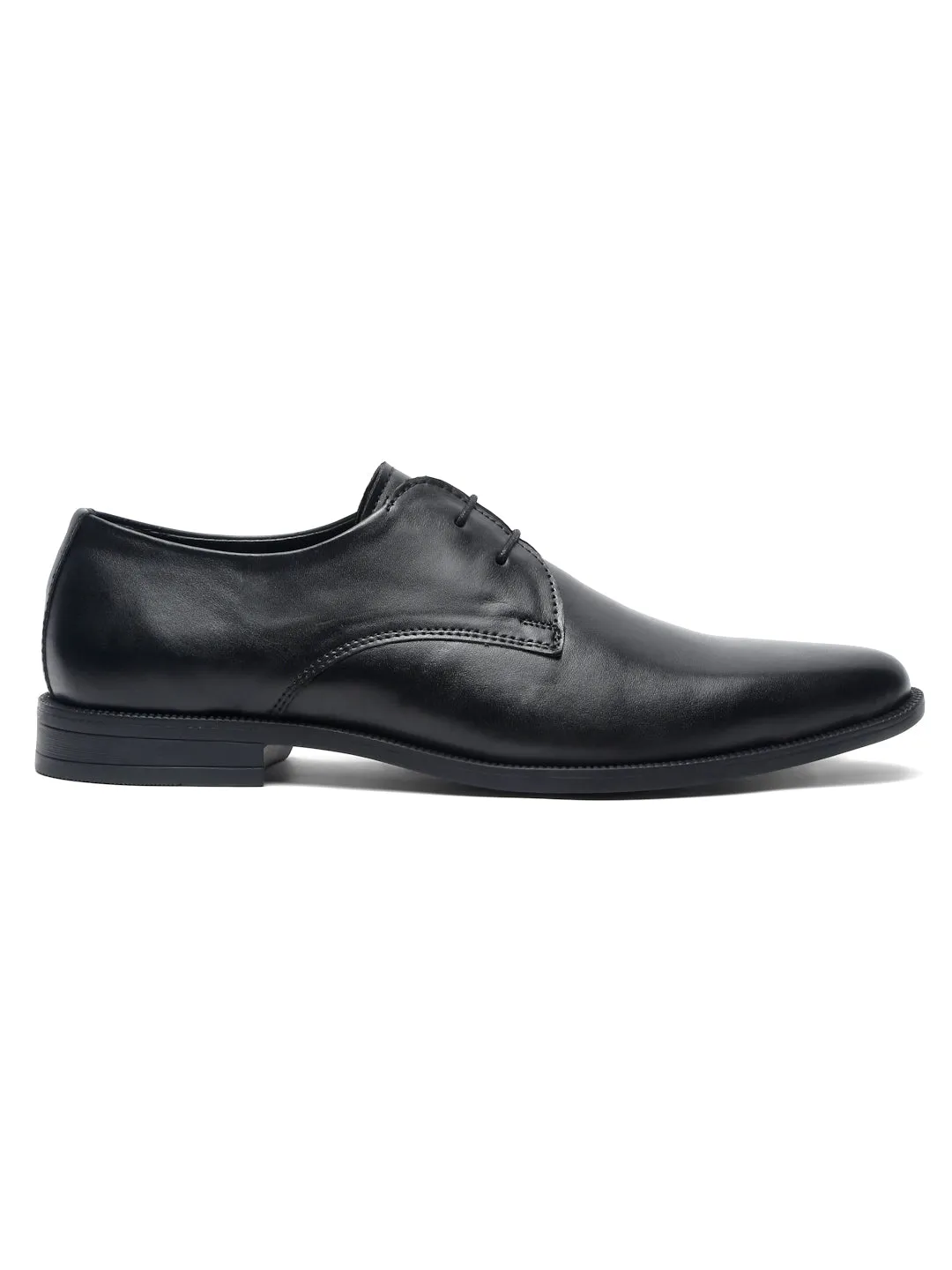 Teakwood Leather Men Solid Black Derbys