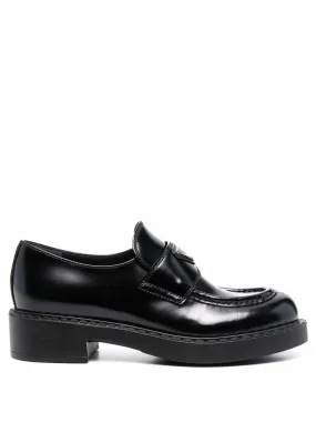 Triangle logo plaque loafers