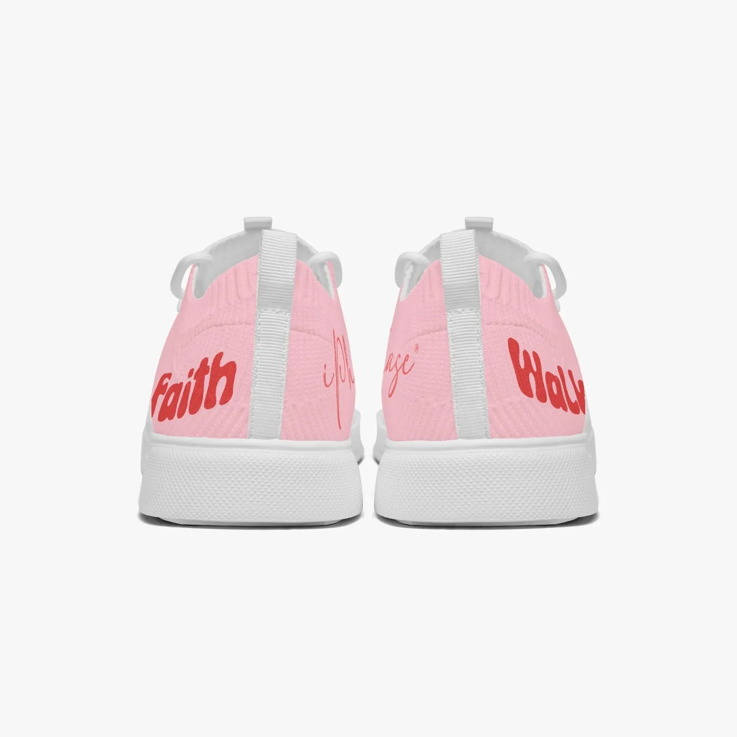 Walk by Faith. Pink Red Low Top Sneakers