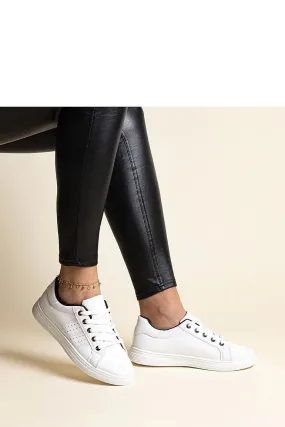 White sneakers with a black element